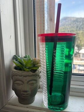 Starbucks glass tumbler nwot